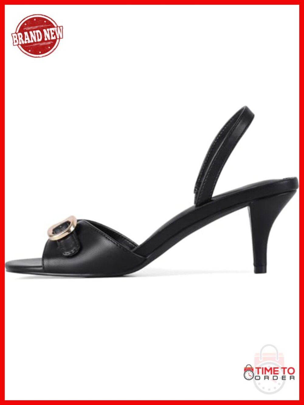 Womens Slingback Kitten Heels Ankle Strap Open Toe Dress Sandals